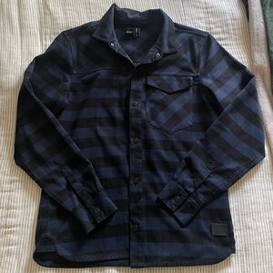 O'Neill Black and Navy Blue checkered cardigan